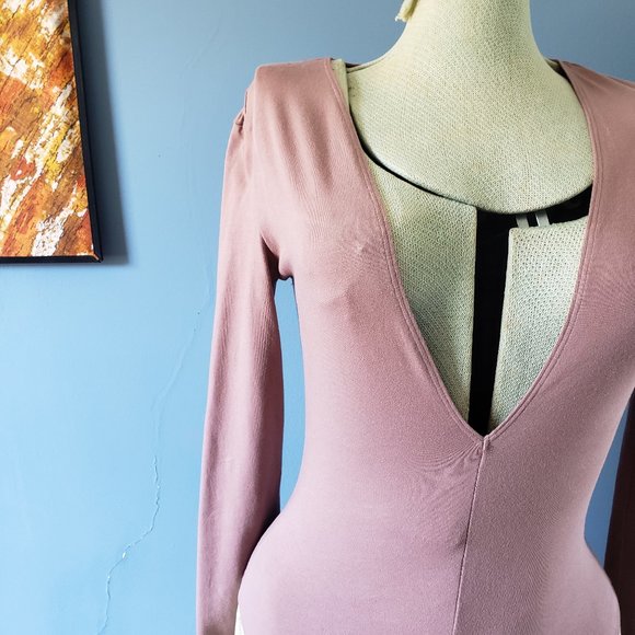 Dusty Pink Bodysuit by Express/Size Small - Picture 3 of 8